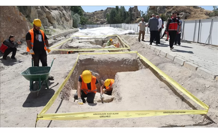 Nevşehir'de Kapalı Yolda Nekropol Bulundu